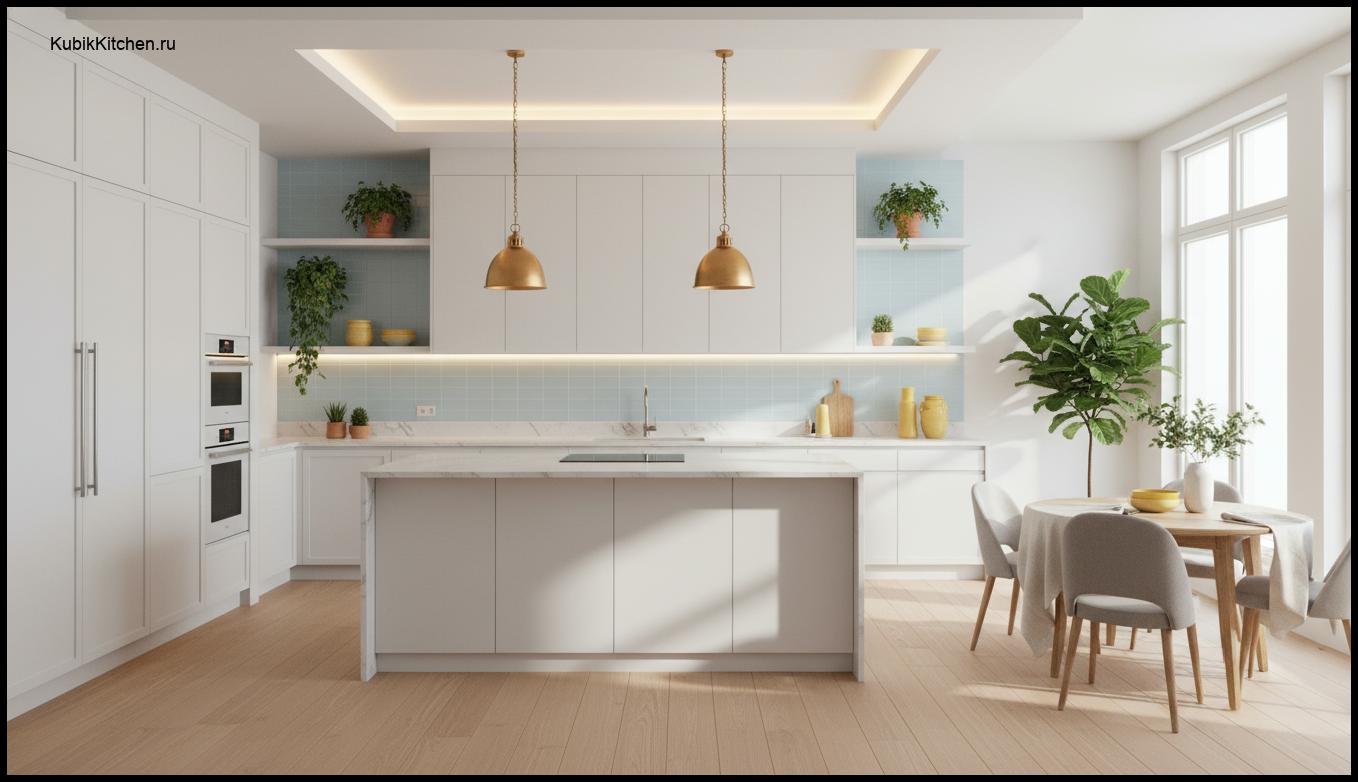 Белая кухня цветами: лучшие сочетания и идеи для дизайна интерьера