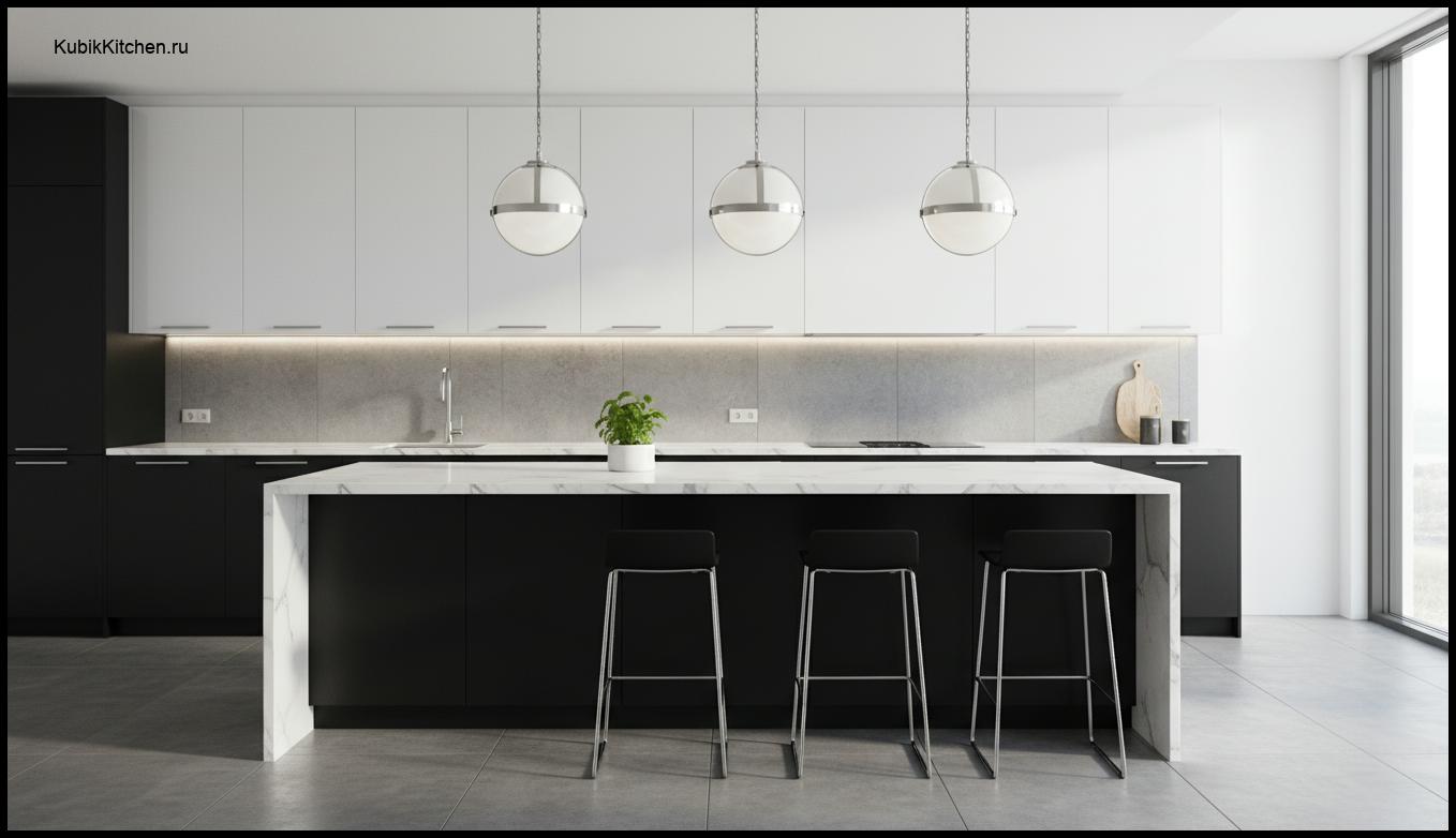 Черно белая кухня: идеи дизайна, сочетания и примеры оформления