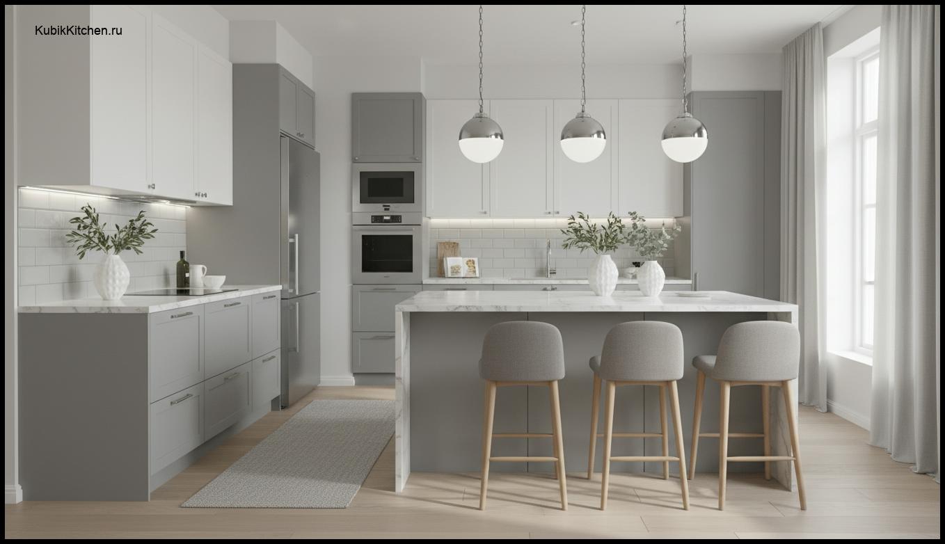 Серо белая кухня: идеи дизайна, сочетания и примеры оформления
